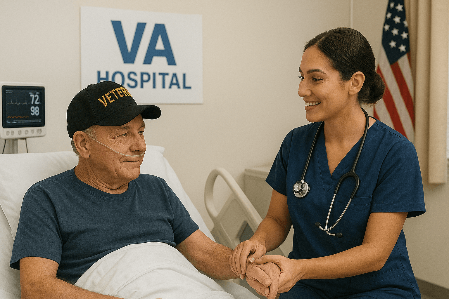 Military vet in the hospital